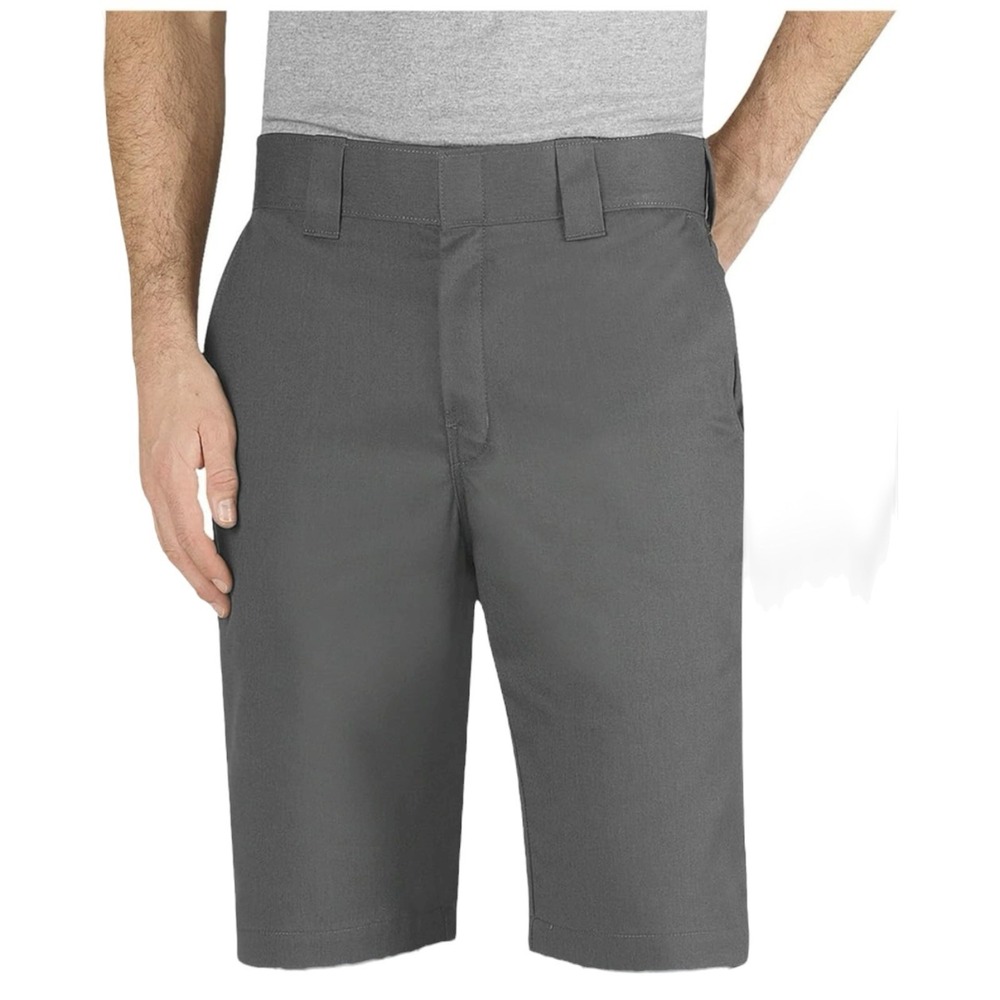 Dickies‎ Men's 11 Inch Slim Fit Stretch Twill Work Short Gravel Gray Size 26